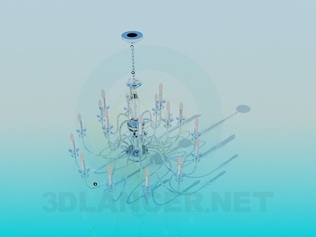 3d модель Роскошная люстра – превью 3d модель Роскошная люстра – превью