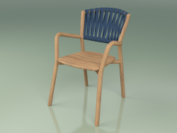 Chair 161 (Teak, Belt Blue)