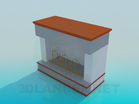 3d модель Камін без витяжки – превью 3d модель Камін без витяжки – превью