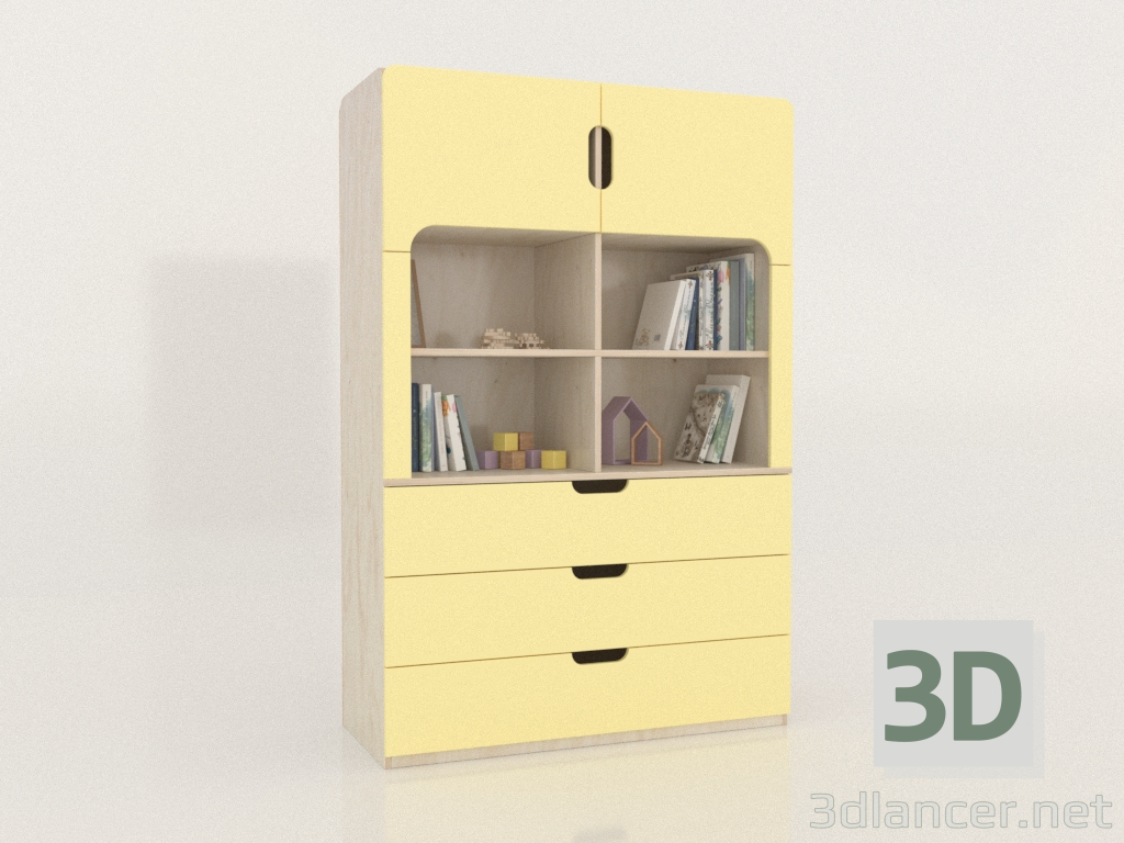 3D Modell Bücherregal-Truhe MODE K (DCDKAA) - Vorschau