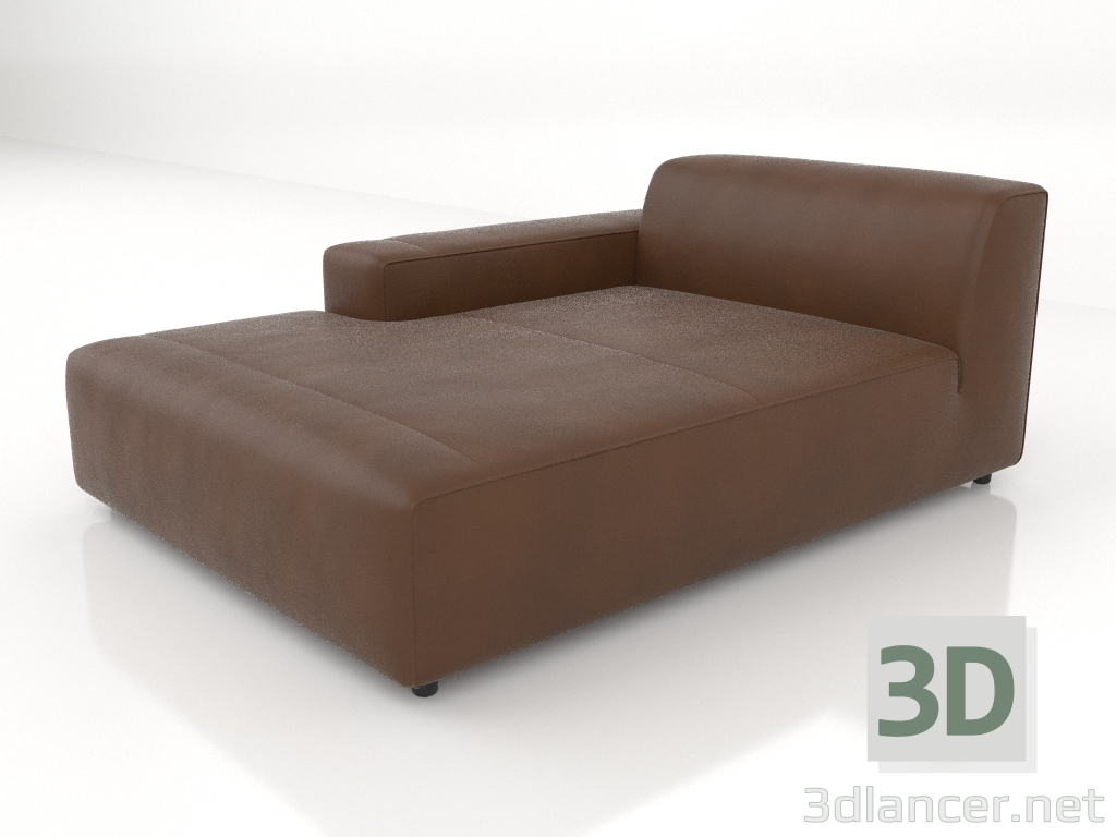 3d model Chaise longue 177 SOLO with a low armrest on the right - preview