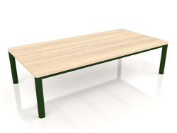 Coffee table 70×140 (Bottle green, Iroko wood)