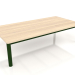 modèle 3D Table basse 70×140 (Vert bouteille, Bois Iroko) - preview