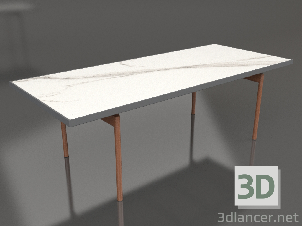 modello 3D Tavolo da pranzo (Antracite, DEKTON Aura) - anteprima