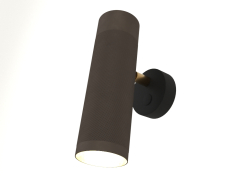 Wall lamp Patrone (brown and brass)