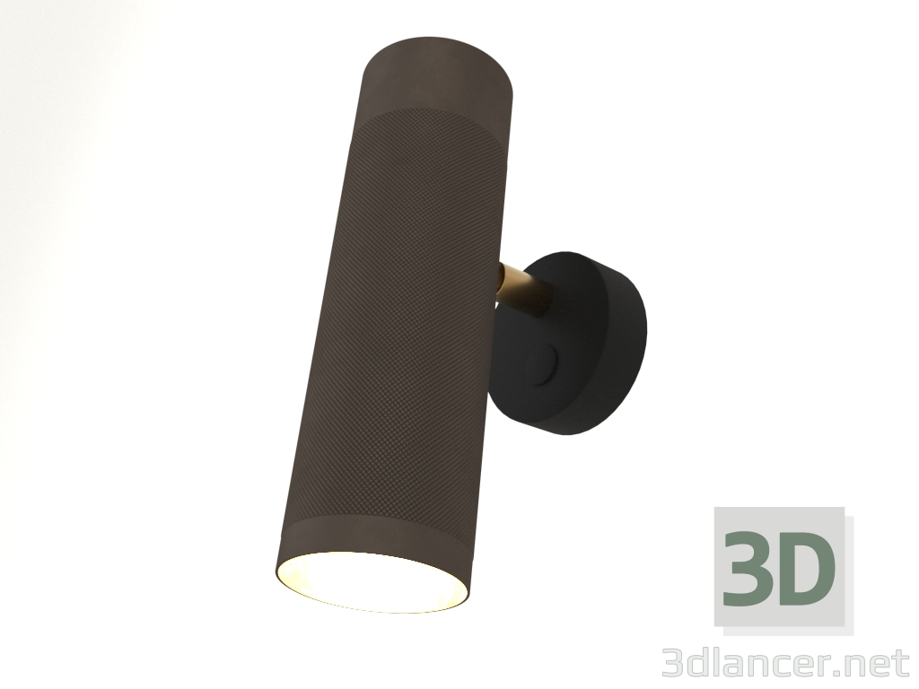 3D Modell Wandleuchte Patrone (Braun und Messing) - Vorschau