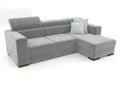 Fabio Sofa mit Ottomane (Gallardo 29)