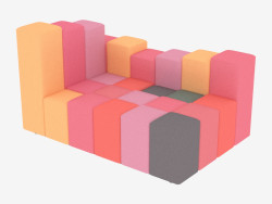 Double modular sofa