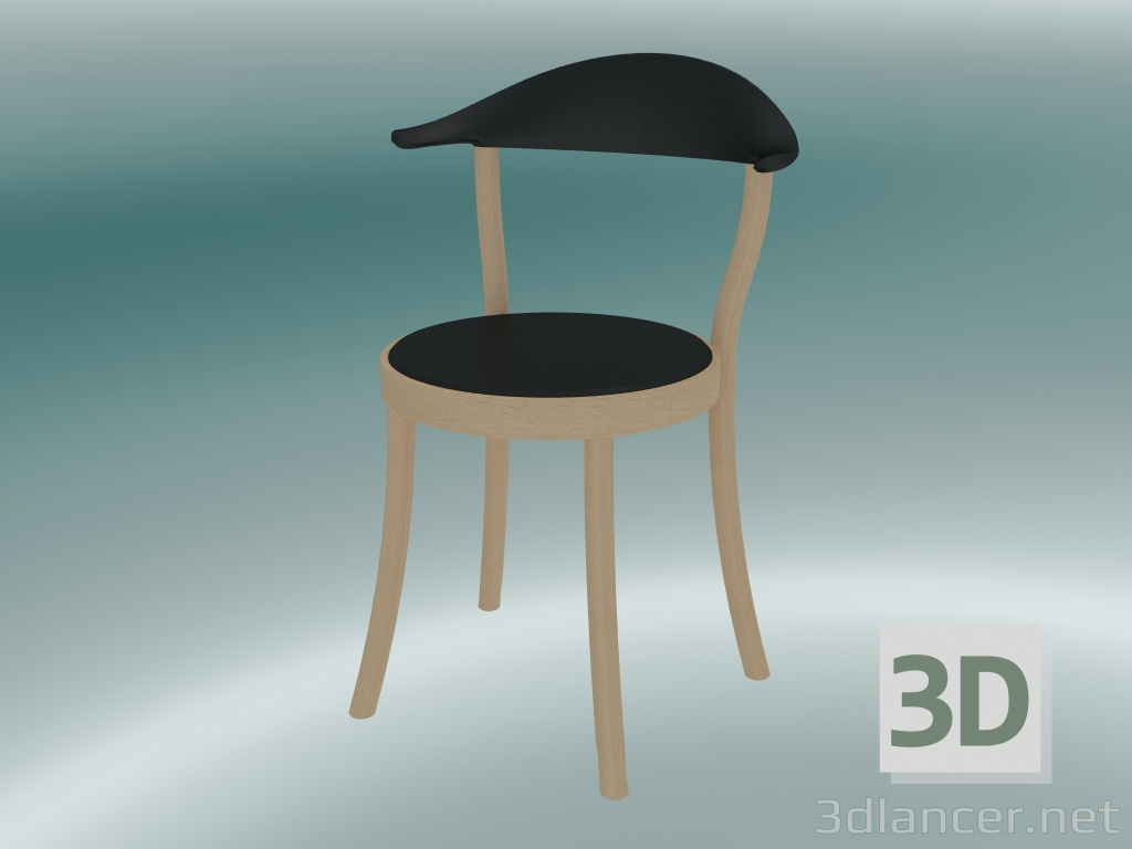 modèle 3D Chaise MONZA chaise de bistrot (1212-20, hêtre naturel, noir) - preview