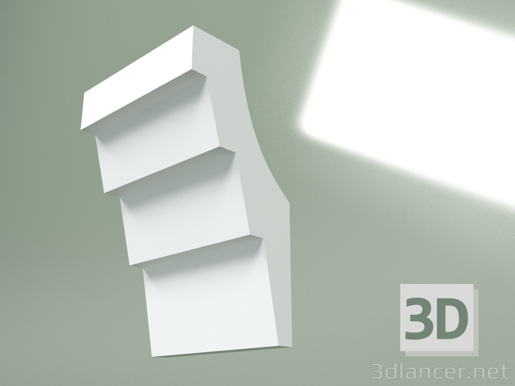 3D modeli Alçı korniş (tavan kaidesi) KT413 - önizleme