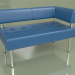 3d model Section double corner left Business (Blue leather) - preview