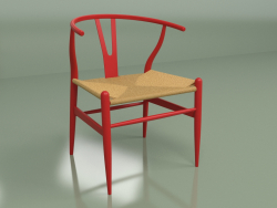 Chair Wishbone (dark red matte)