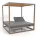 3D Modell Couch mit hohen festen Lattenrosten mit Decke (Bronze) - Vorschau