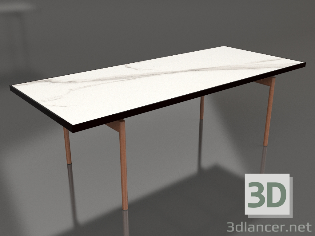 modèle 3D Table à manger (Noir, DEKTON Aura) - preview