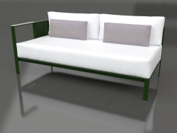 Sofa module, section 1 left (Bottle green)