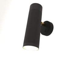 Wall lamp Patrone (black and brass)