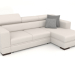 3D Modell Fabio Sofa mit Ottomane (Hercules 21) - Vorschau