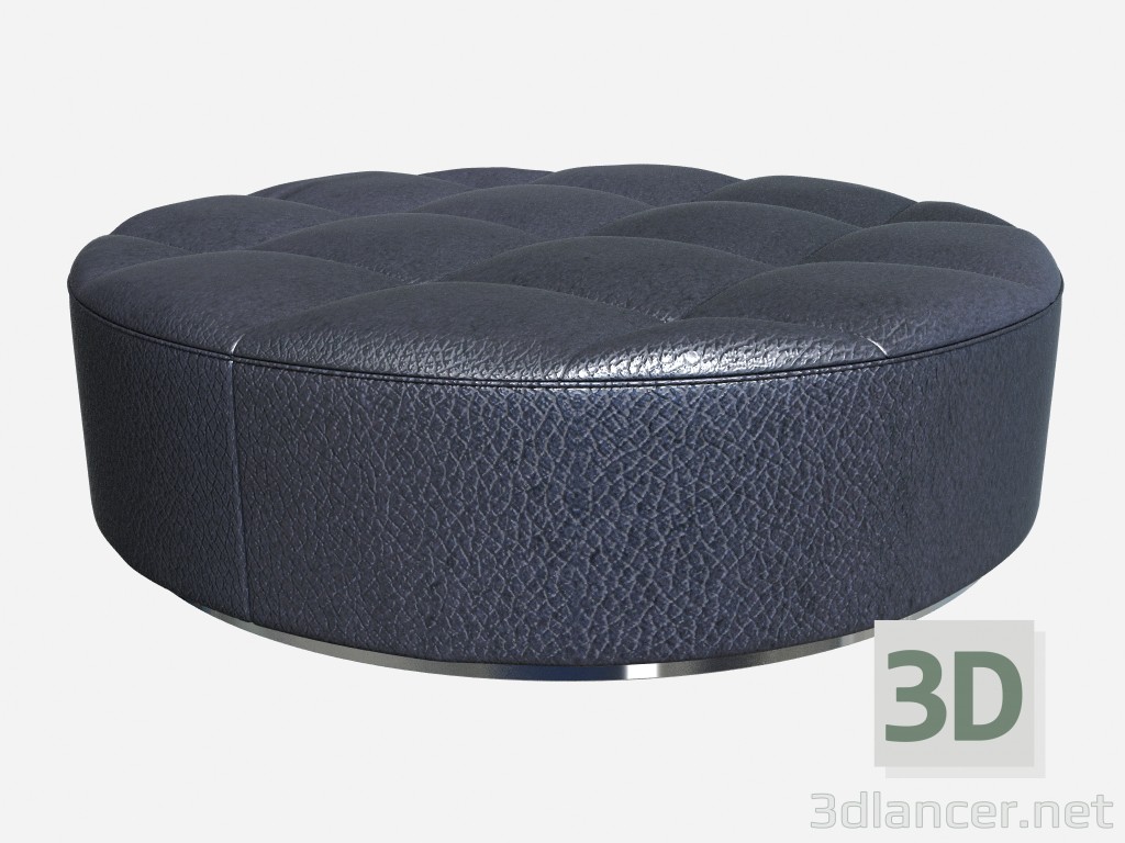 3d model Round leather Ottoman Art Deco Space - preview