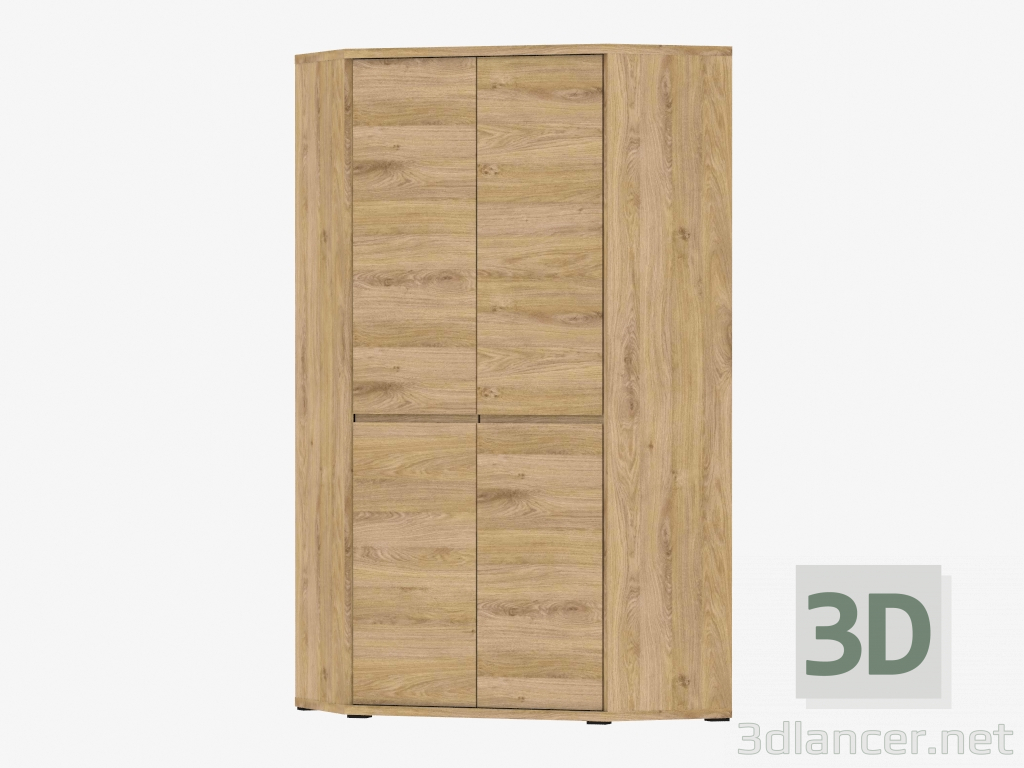 3d модель Шкаф гардеробный угловой 2D (TYPE 21) – превью