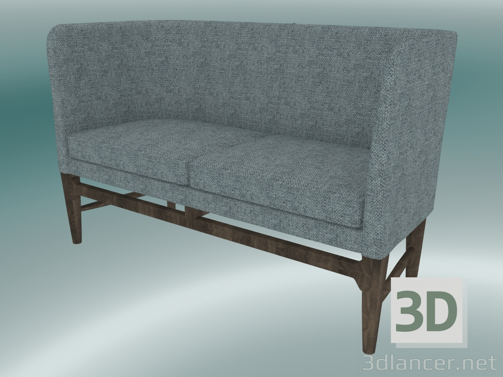 3D modeli Çift kişilik kanepe Belediye Başkanı (AJ6, H 82cm, 62x138cm, Füme yağlı meşe, Hallingdal - 130) - önizleme