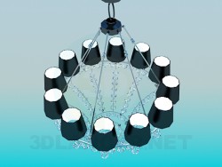 Elegante lampadario con cristalli
