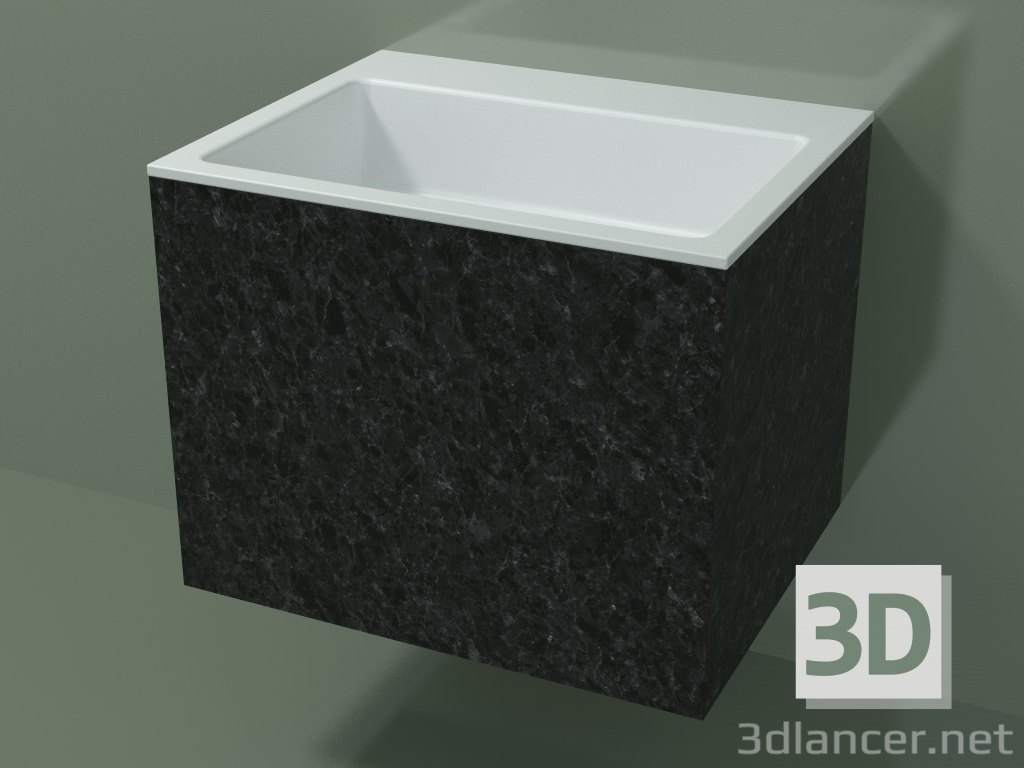 3D modeli Duvara monte lavabo (02R133302, Nero Assoluto M03, L 60, P 48, H 48 cm) - önizleme