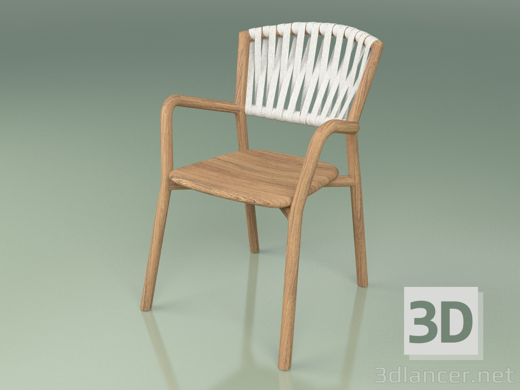 3D modeli Sandalye 161 (Tik, Kemer Kil) - önizleme