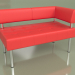 3d model Section double corner left Business (Red2 leather) - preview