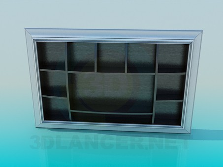 3d model Wall mounted rack - preview 3d model Wall mounted rack - preview