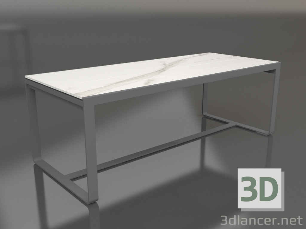 modello 3D Tavolo da pranzo 210 (DEKTON Aura, Antracite) - anteprima