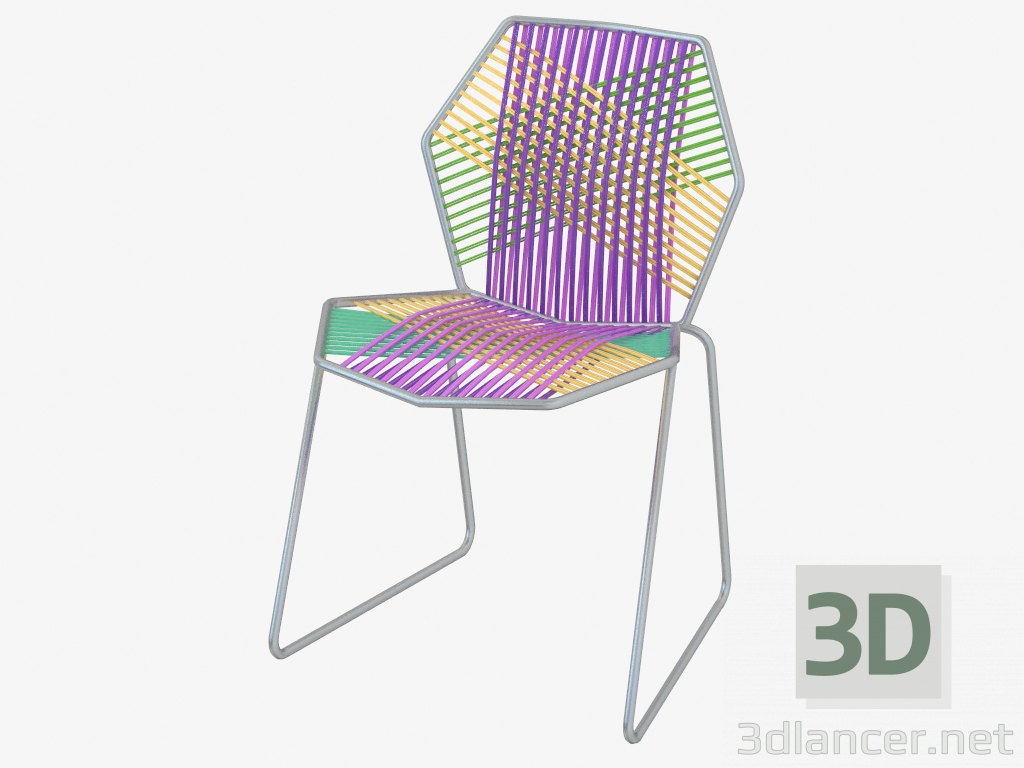 3D modeli Metal çerçeve üzerinde sandalye - önizleme