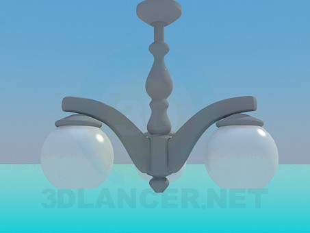 3d model Chandelier with round plafonds - preview 3d model Chandelier with round plafonds - preview
