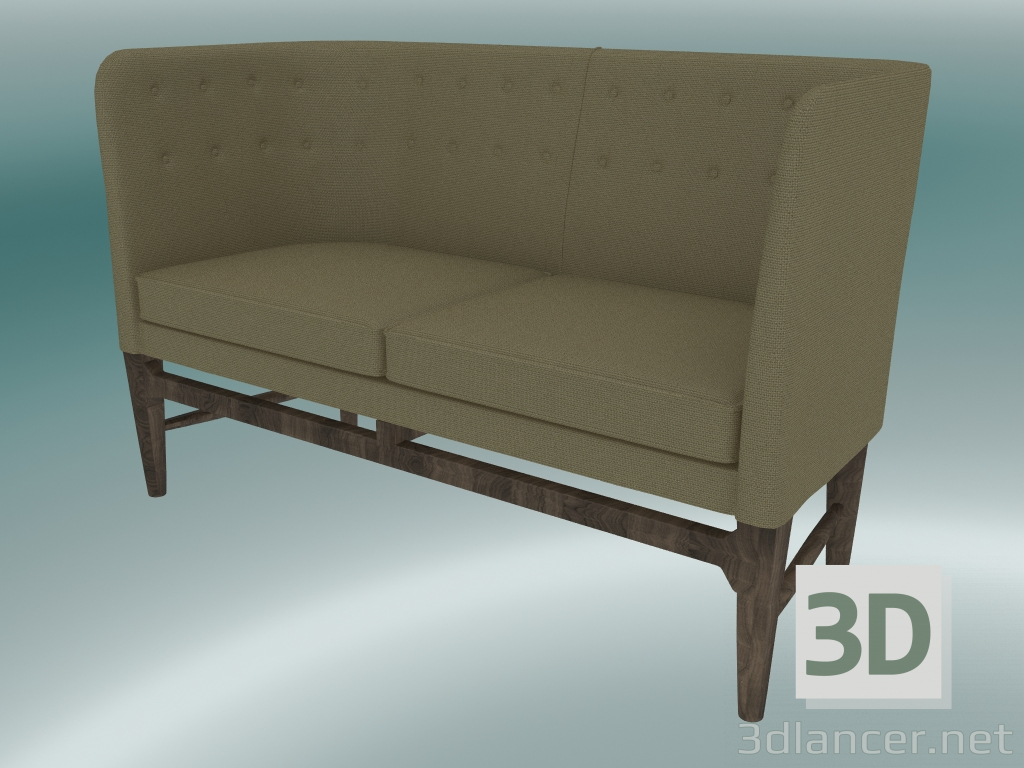 3d model Double sofa Mayor (AJ6, H 82cm, 62x138cm, Smoked oiled oak, Hallingdal - 224) - preview