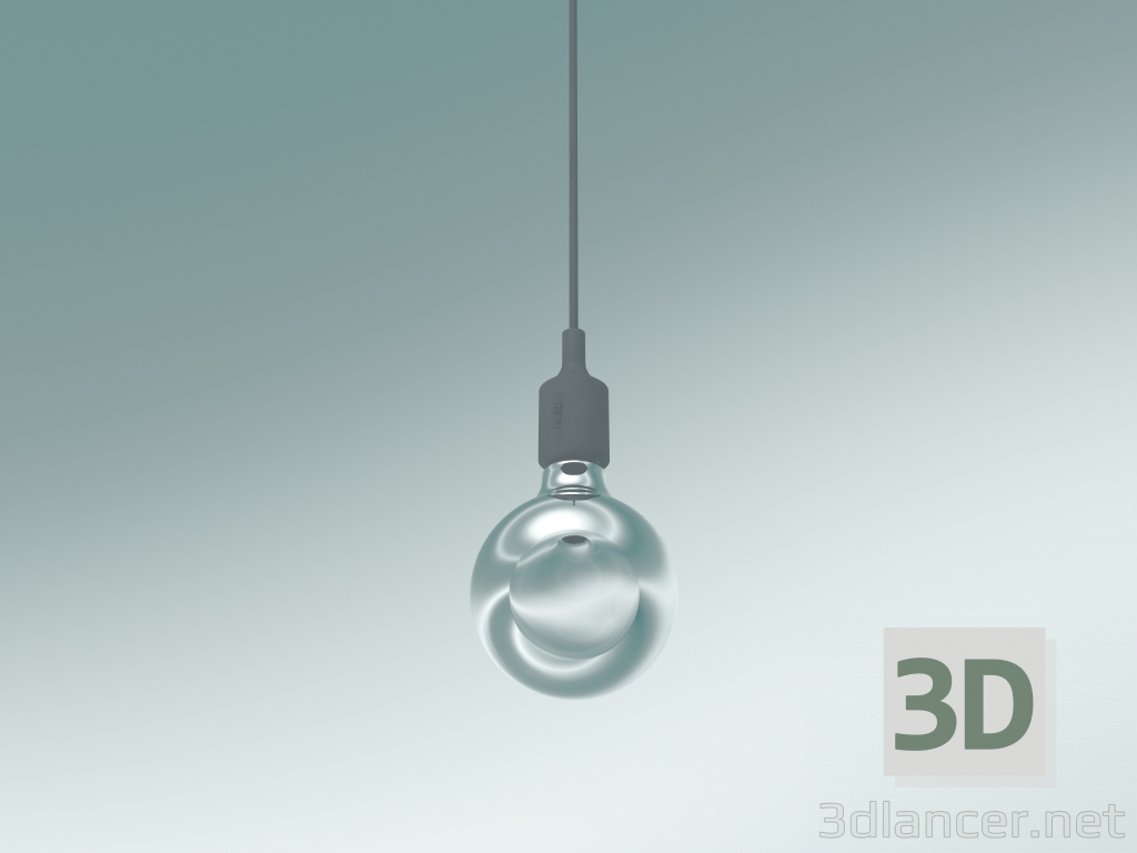 3D Modell Pendelleuchte E27 (Dunkelgrau) - Vorschau