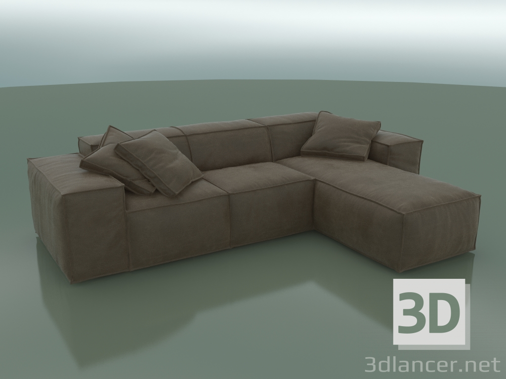 3d model Sofá de esquina con chaise lounge Melia (3000 x 2100 x 760, 300ME-210-CR) - vista previa