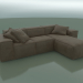 3d model Corner sofa with chaise lounge Melia (3000 x 2100 x 760, 300ME-210-CR) - preview