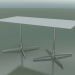 3D Modell Rechteckiger Tisch mit doppelter Basis 5546 (H 72,5 - 79x159 cm, Weiß, LU1) - Vorschau