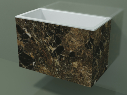 Wall-mounted washbasin (02R143101, Emperador M06, L 72, P 36, H 48 cm)