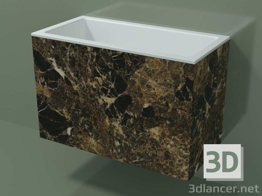 3D modeli Duvara monte lavabo (02R143101, Emperador M06, L 72, P 36, H 48 cm) - önizleme