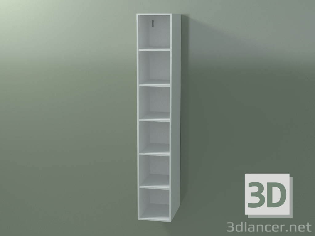 modello 3D Mobile alto Wall (8DUAED01, Glacier White C01, L 24, P 36, H 144 cm) - anteprima