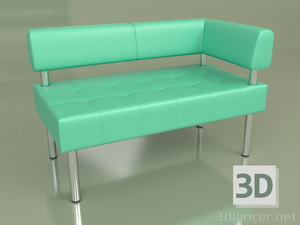 3d model Section double corner left Business (Green leather) - preview
