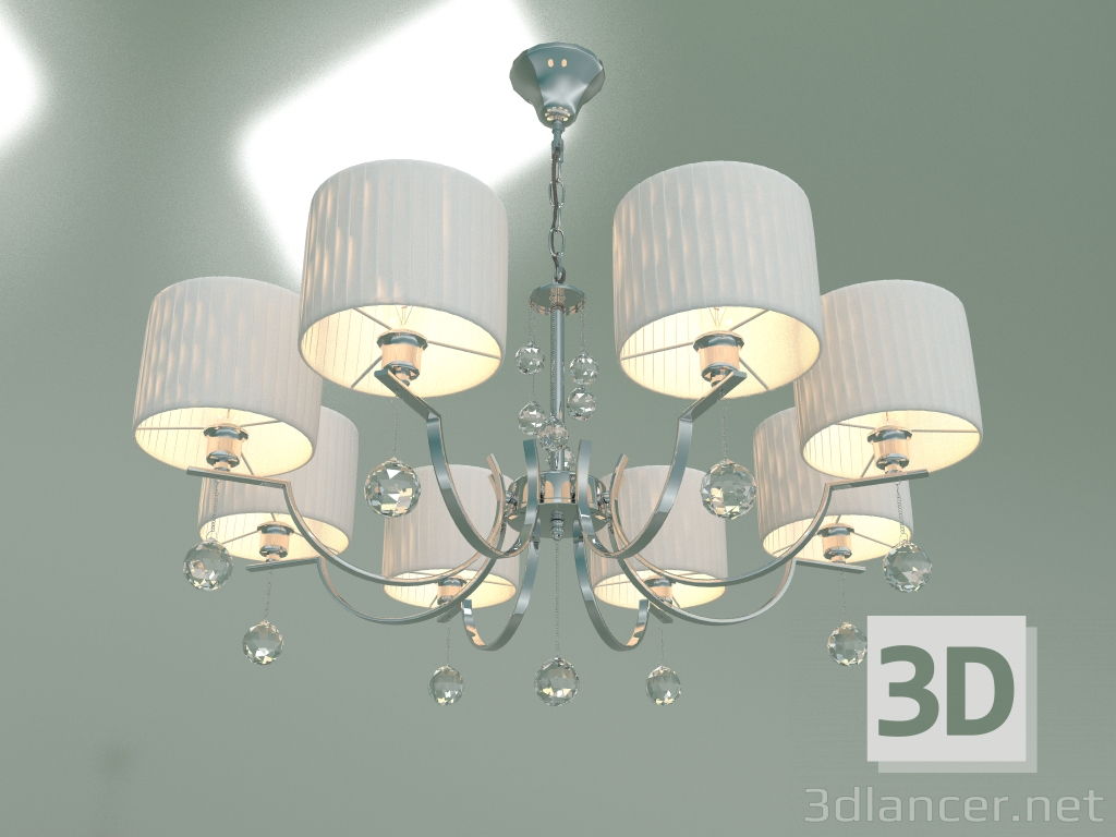 3d model Hanging chandelier 60095-8 (chrome) - preview