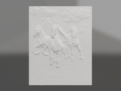 Bas-relief Horses
