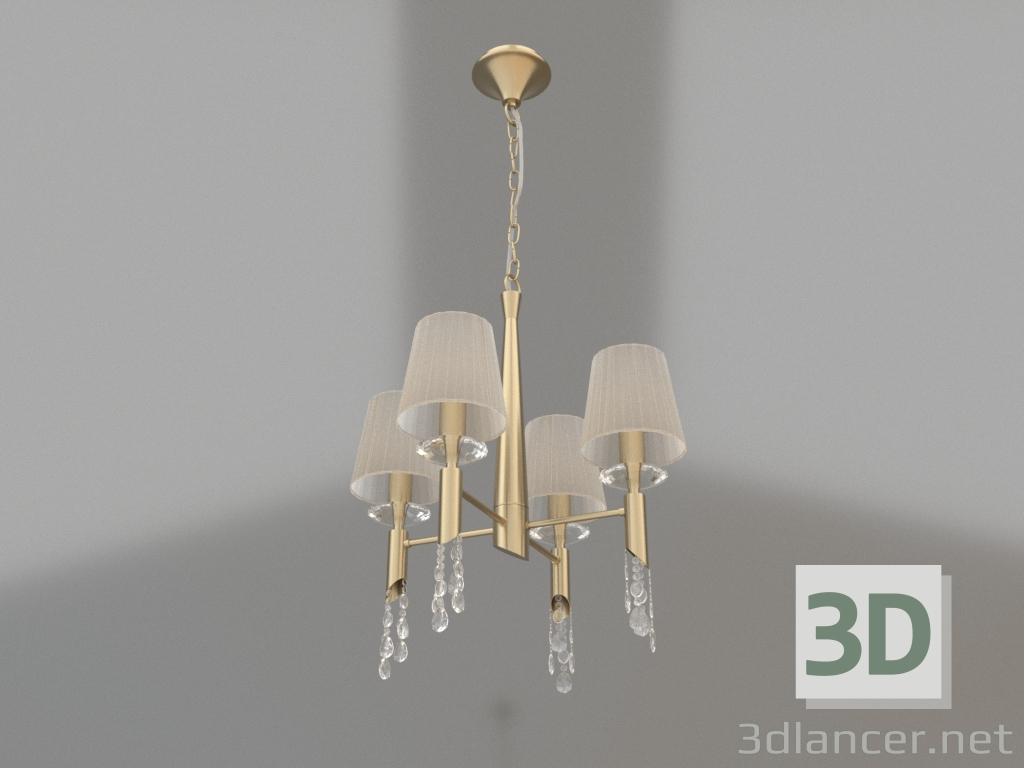modello 3D Lampadario sospeso (3872) - anteprima