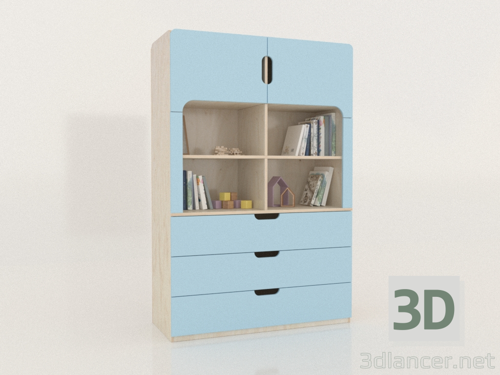 modèle 3D Bibliothèque-coffre MODE K (DBDKAA) - preview