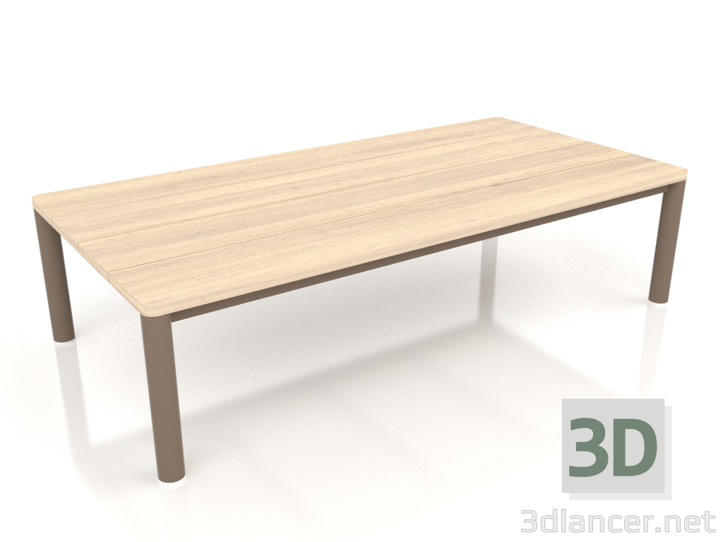 3d model Coffee table 70×140 (Bronze, Iroko wood) - preview