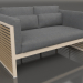 3d model 2-seater sofa with a high back (Sand) - preview