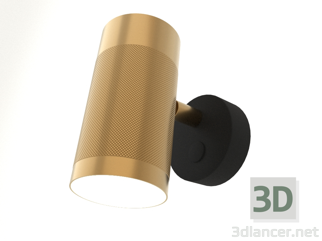 modello 3D Lampada da parete Patrone Small (ottone massiccio) - anteprima