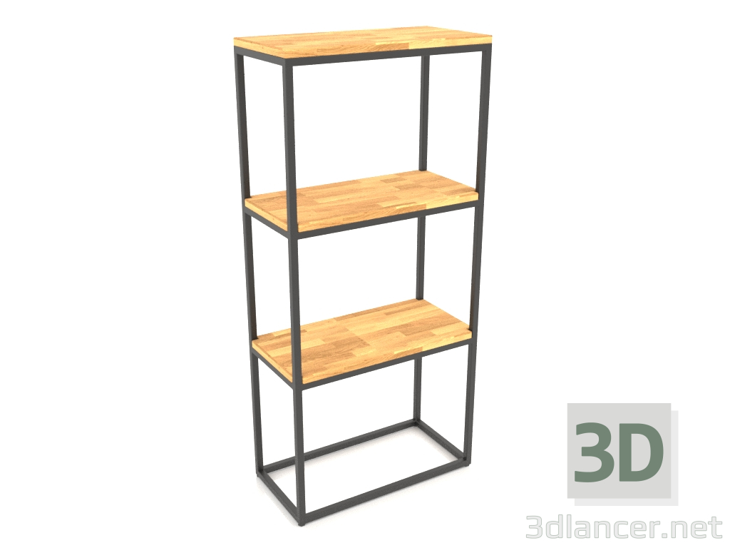 modello 3D Rastrelliera rettangolare (PAVIMENTO LEGNO, 60x30x128) - anteprima