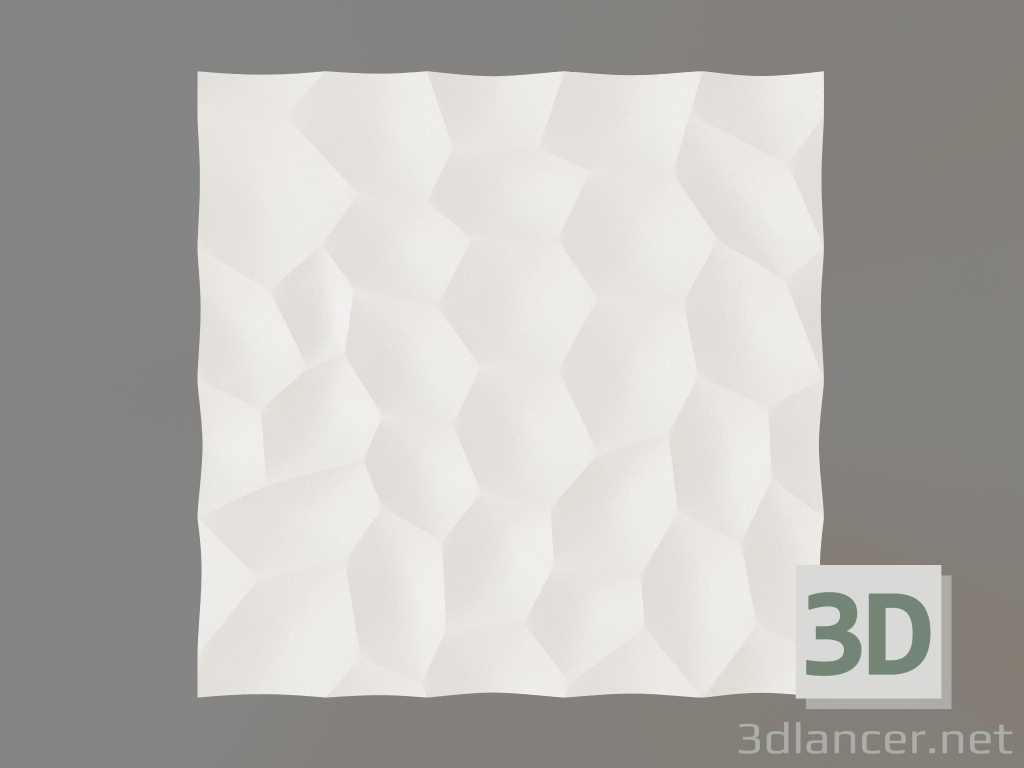 Modelo 3d Painel 3D de gesso Inclinação - preview